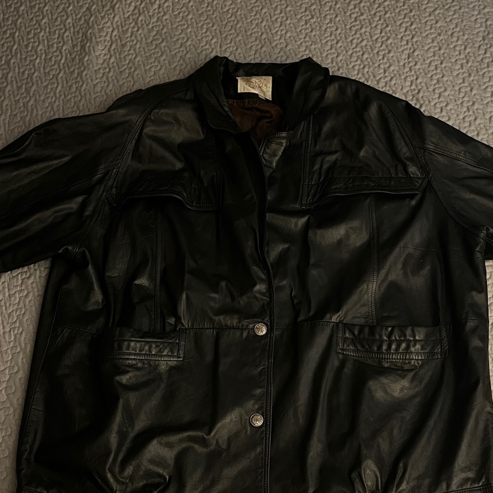 Venezia Classic Black Leather Jacket